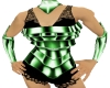 green steel lace dress
