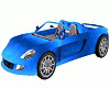 Blue sexy animated car