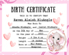 Birth Certificate BluAng