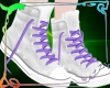 Purple White H Sneakers