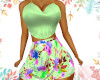 Cici Green Floral Fit