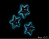 Neon Blue Stars