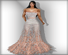 Lace/Feather  Long Dress