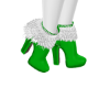 Green Fur X-mas Boots