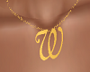 "W" Letter Necklace F