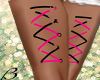 pink n black leg lace