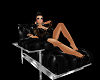 Blk Leather Lounge Chair