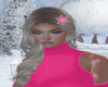 [L] Snowflake Clip Pink