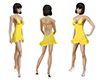 Ruffle-hem Yellow Mini