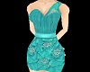 Teal,Short,Party,Dress