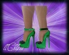 {C}Green Bow Heels