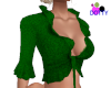 green ruffles blouse