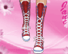 [JA] emo canvas boot,red
