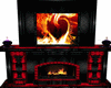 1 Fireplace red & black