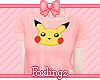 🎀 Pikachu crop pink
