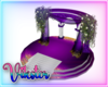 V purple wedding arch