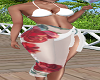 White Bikini Red Flowers