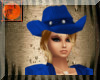 Cowgirl blue suede hat