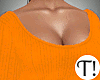 T! Fluffy Orange Sweater