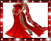 Red Diamond Split Gown