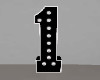Black Number 1 Sign