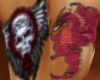 skull and dragon sleeves