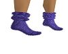 fluffy cosy socks purple