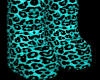 Teal Fur Boots
