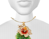 Hibiscus Gold Necklace
