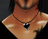 black heart emo necklace