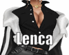 Fur and leather coat add