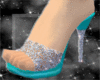 Diamond-Turquoise Satin