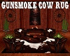 GunSmoke Cow Rug