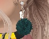 Green Pom2 Earrings
