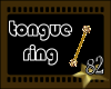 *82 Gold Tongue Ring
