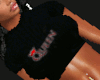 black queen crop top