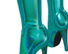 Teal Chrome Boots