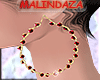 (MD) Red pearl earrings
