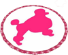 (KD) Pink poodle rug