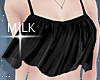 "A" Black Wind Blow Crop