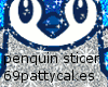  blue penquin sticker an