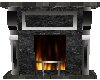 Fireplace black stone