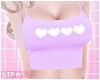 Lilac White Hearts Top