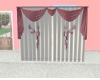 white & pink curtain