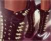 Gold Spiked Up Boots
