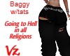 Baggy Blk/Whte Hell Tats