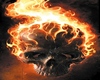 Flaming Skull Banner