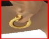 Gold plug ear ring