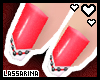 !L Red Stud Nails