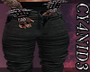 Grey Leather Suit Jeans